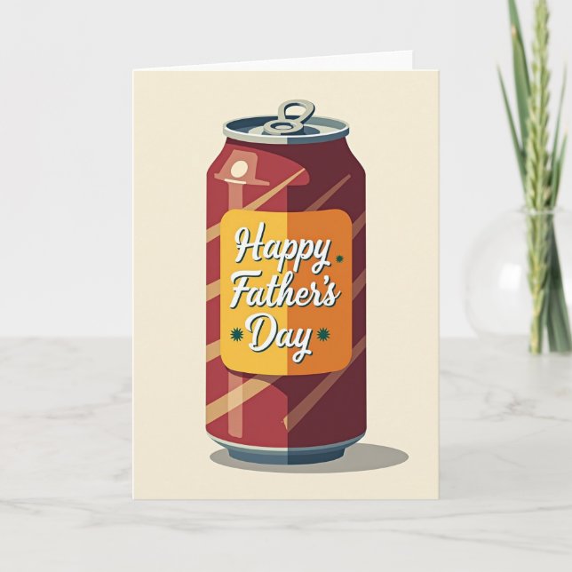 Festive Beverage Fathers Day Card (Front)
