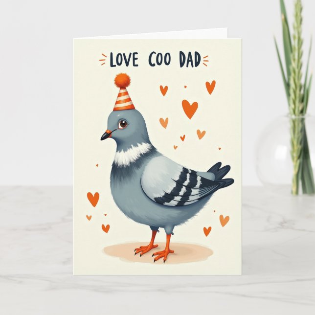 Festive Bird Fathers Day Card (Front)