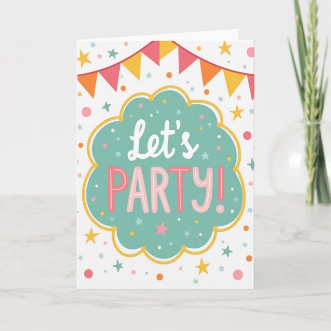 Festive Birthday Banner Card (Front)