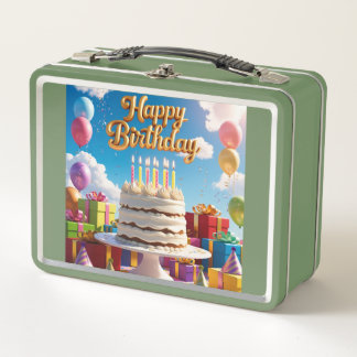 Festive Birthday Bliss Metal Lunch Box