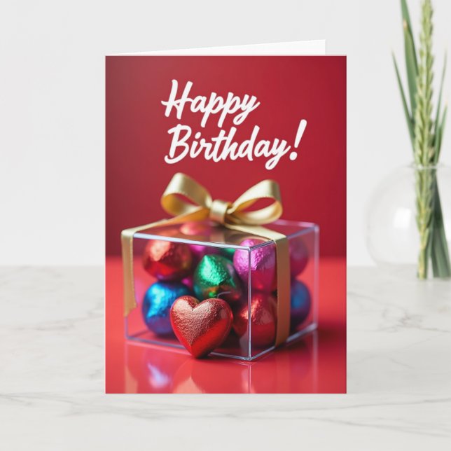 Festive Birthday Jewel Card (Front)