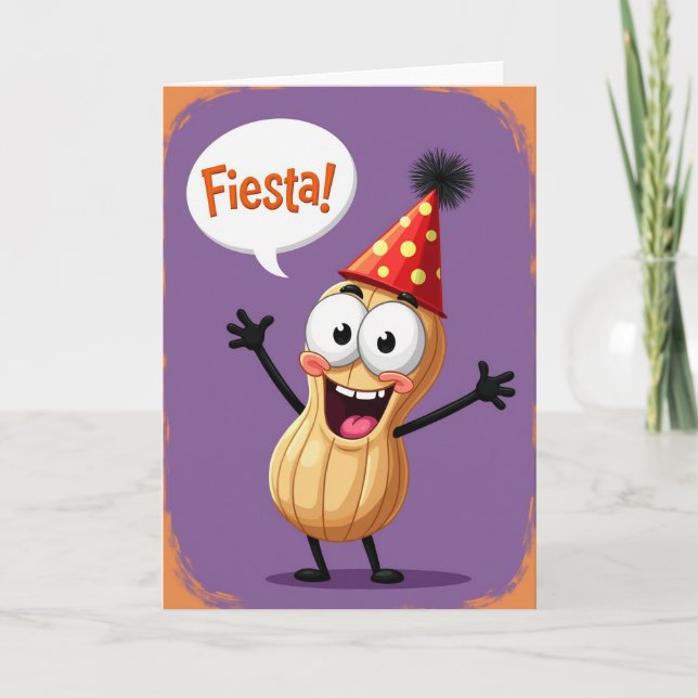 Festive Birthday Nut Card (Front)