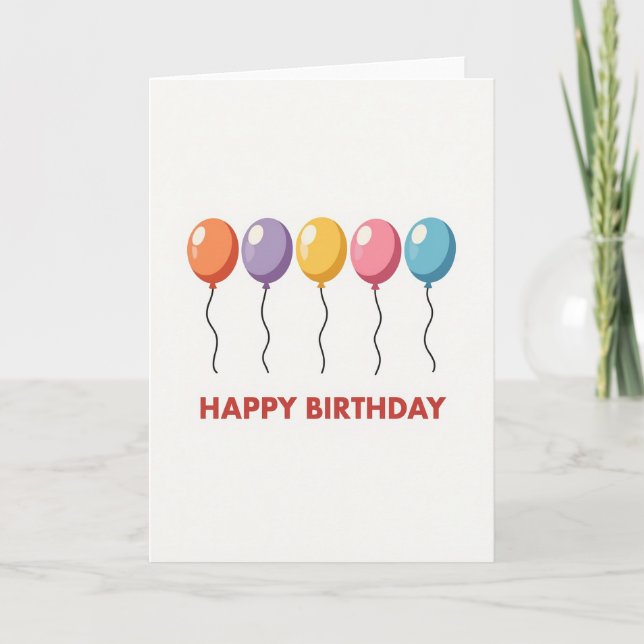 Festive Birthday Orbs Card (Front)