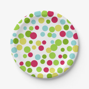 Festive Birthday Party Dots Paper Plates