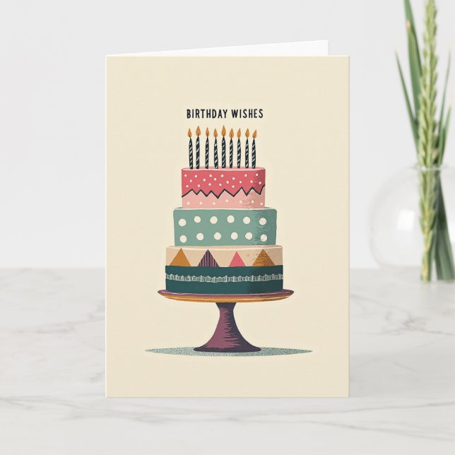 Festive Birthday Polka Dot Card (Front)