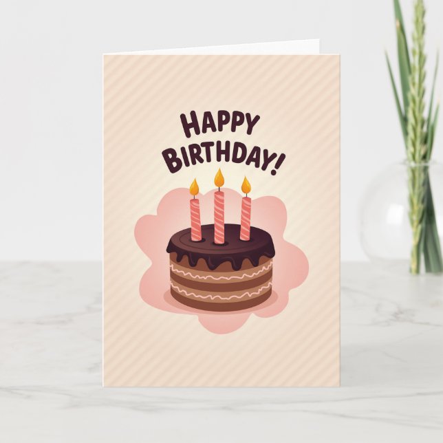 Festive Birthday Scene Card (Front)