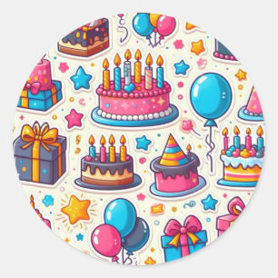 Festive Birthday Sticker Pack"