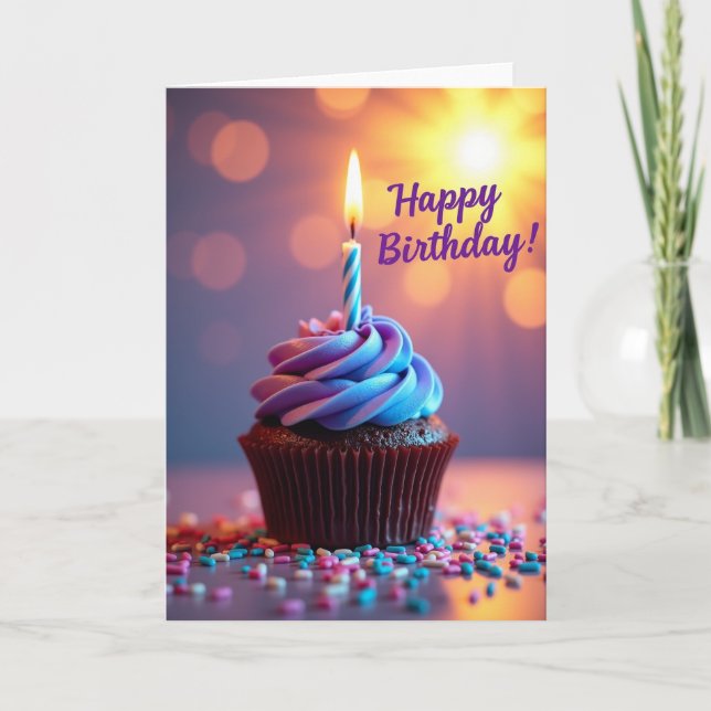 Festive Birthday Swirl Card (Front)