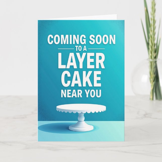 Festive Birthday Turquoise Gradient Card (Front)