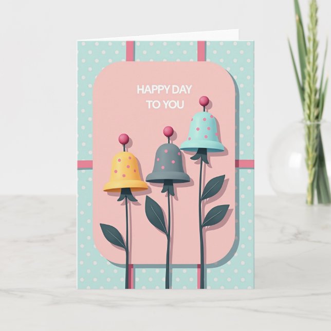 Festive Birthday Whimsical Card (Front)