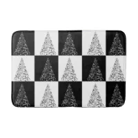 Modern Festive Black White Christmas Tree Pattern Bath Towel Set, Zazzle  in 2023