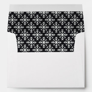 Festive Black and White Modern Holiday Envelope