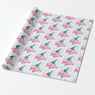 Festive Blobfish Birthday Wrapping Paper