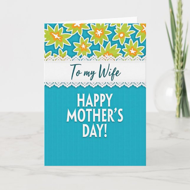 Festive Blossom Mothers Card (Front)