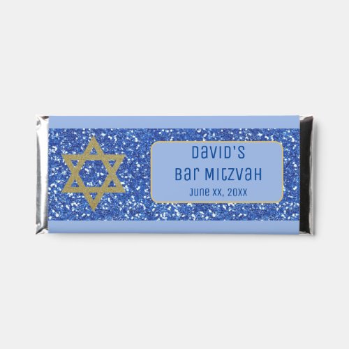 Festive Blue and Gold Star of David Bar