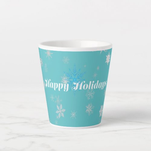 Festive Blue and White Christmas Mug