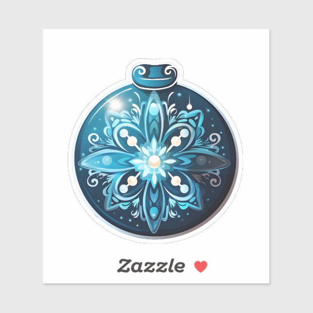 Festive Blue Sticker for Christmas (Sheet)