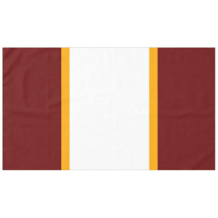 Festive Bold Deep Red White Orange Racing Stripes Tablecloth