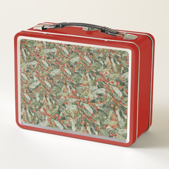 Festive Botanical Christmas Lunch Box (Back)