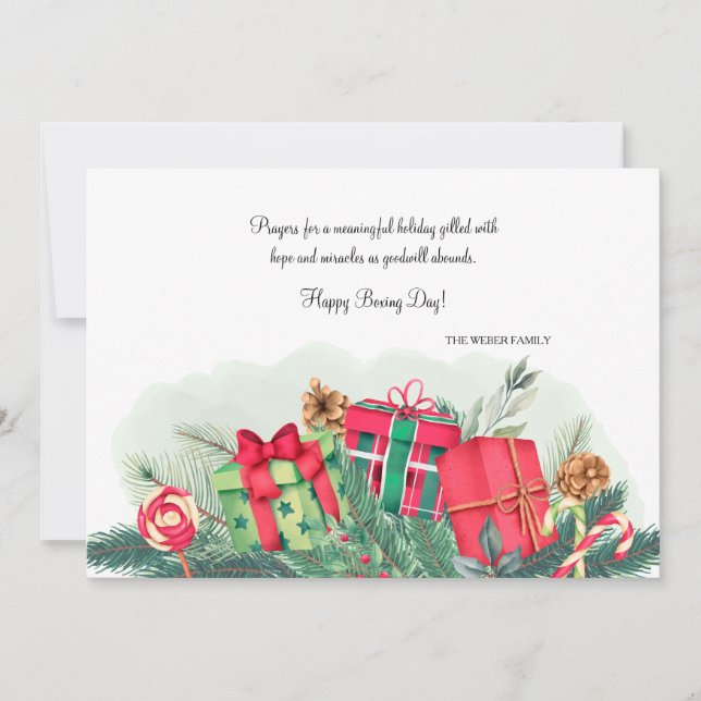 Festive Boxing Day Holiday Card (Front)