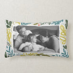 Festive Bramble Custom Photo Lumbar Pillow<br><div class="desc">Add a little more cheer to your home with this custom photo pillow featuring beautifully hand drawn botanicals in festive colors!</div>