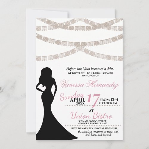 Festive Bride Bridal Shower Invitation