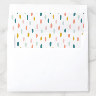 Festive Brush Strokes in pastel colors Envelope Liner