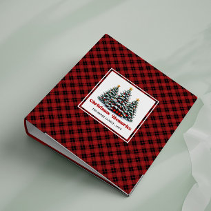 Festive Buffalo Plaid Gift Memory Album Binder
