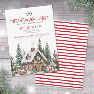 Festive Business Christmas Holiday Party Invitation