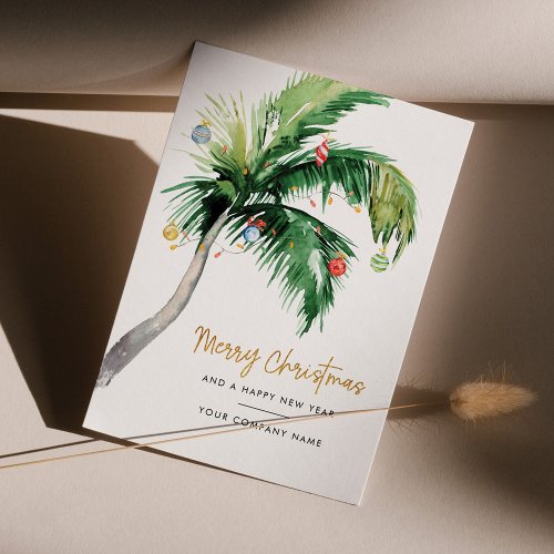 Festive Business Logo Christmas Holiday Palm Tree