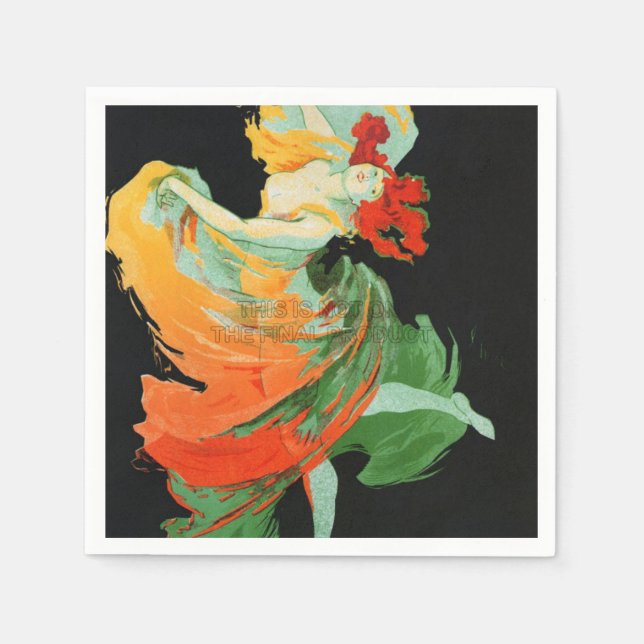 Festive Cabaret Dancer Napkins (Front)