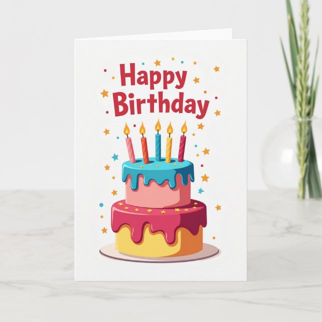 Festive Cake Card (Front)