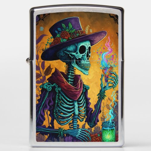 Festive Calavera _ Mexican Skeleton Art  Zippo Lighter