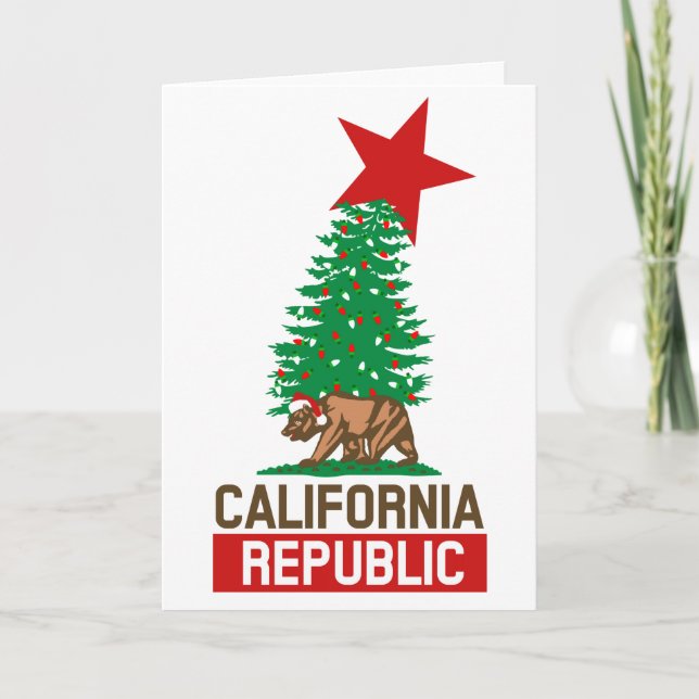 Festive California Republic for the Holidays Holiday Card (Front)