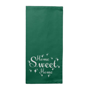 Festive Calligraphy and Stars 'Home Sweet Home' Cloth Napkin
