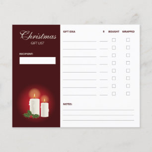 Festive Candles On Red - Christmas Gift List Plans