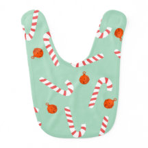 Festive Candy Cane Baby Bib