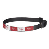 Festive Candy Canes Christmas Red And White X-Mas Pet Collar (Right)