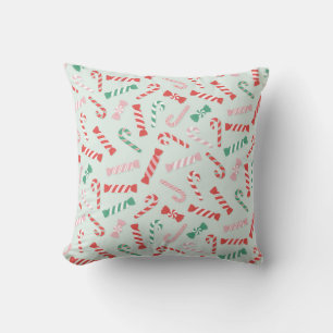 Festive Candy Delight Throw Pillow