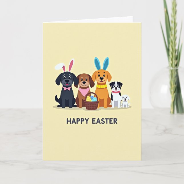 Festive Canine Friends Greeting Card (Front)