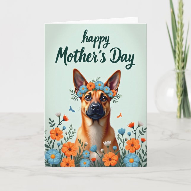 Festive Canine Mothers Day Card (Front)