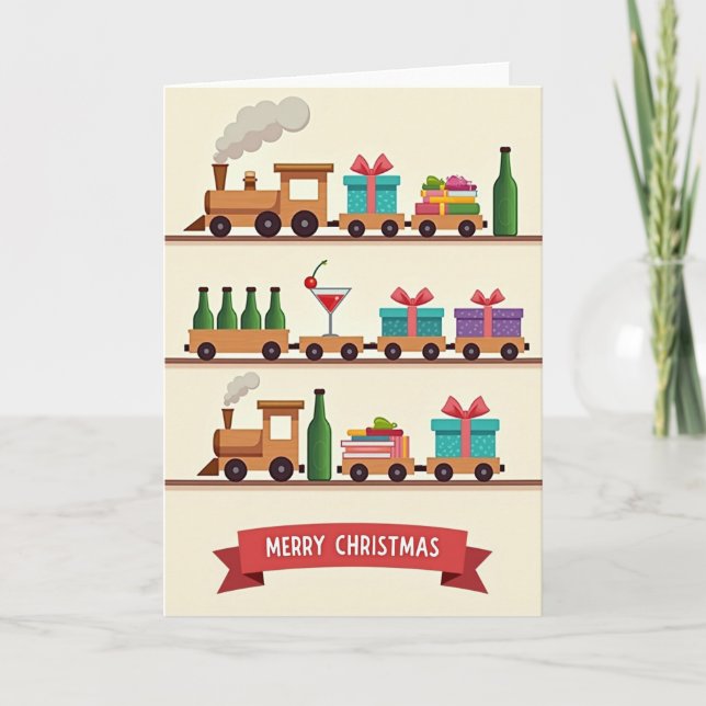 Festive Cargo Train Card (Front)