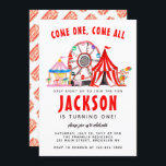 Festive Carnival Circus Show Party Kid Birthday Invitation<br><div class="desc">Modern Circus Carnival Festival Show Kid Birthday Invitation</div>