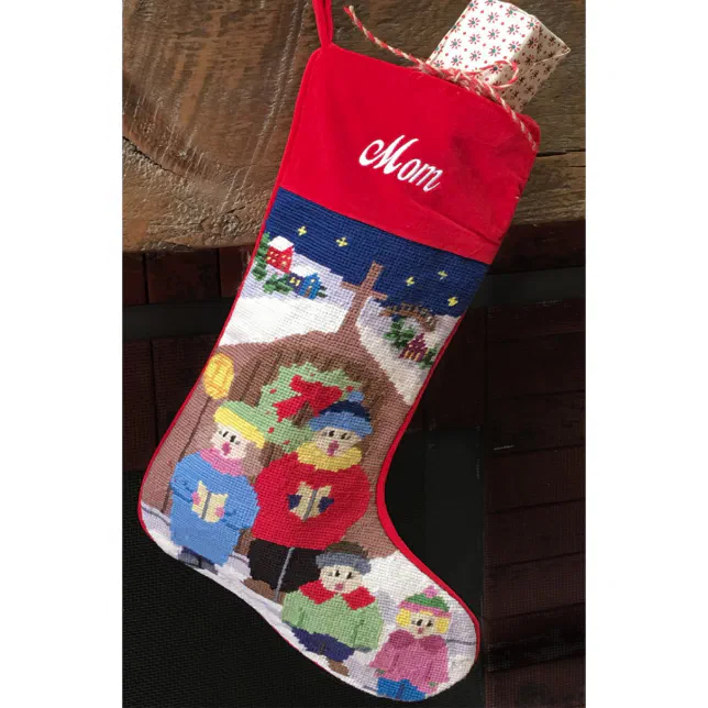 Christmas Stocking, Cute Carolers, cross stitch kit (Dimensions)