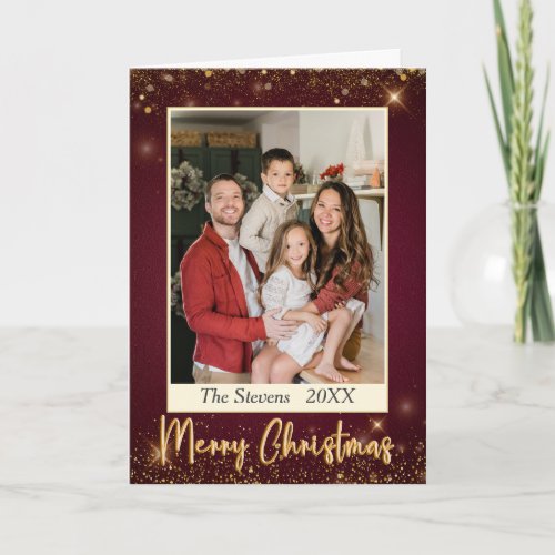 Festive Casual Colorful Christmas 2 Photo Holiday Card
