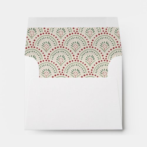 Festive Casual Colorful Christmas Card Envelope