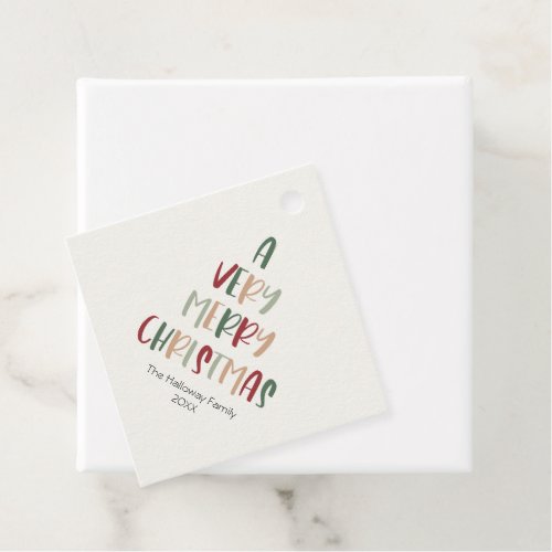 Festive Casual Colorful Christmas Diamond Favor Tags