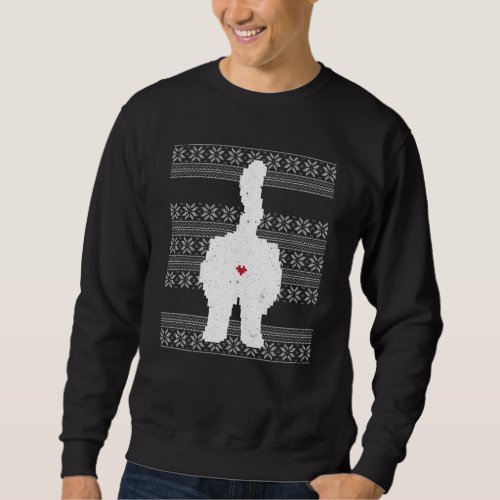 Festive Cat Butt Ugly Christmas Holiday Sweatshirt