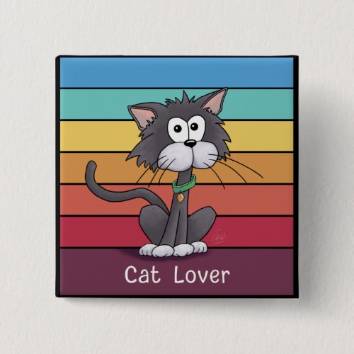 Festive Cat Lover    Button