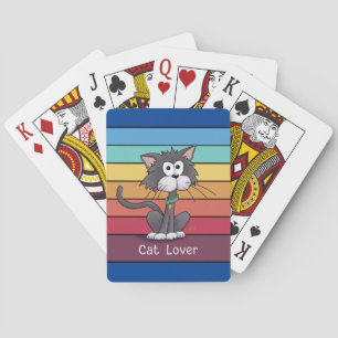 Festive Cat Lover Playing Cards
